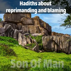 Hadiths about reprimanding and blaming