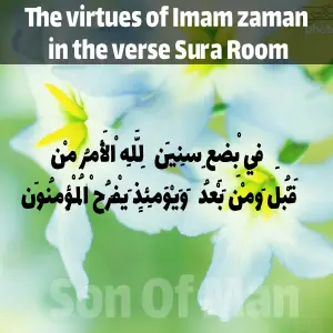 The virtues of Imam zaman in the verse Sura Room