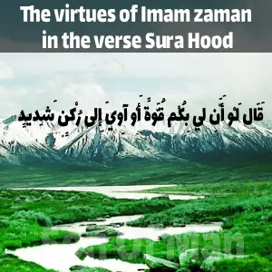 The virtues of Imam zaman in the verse Sura Hood